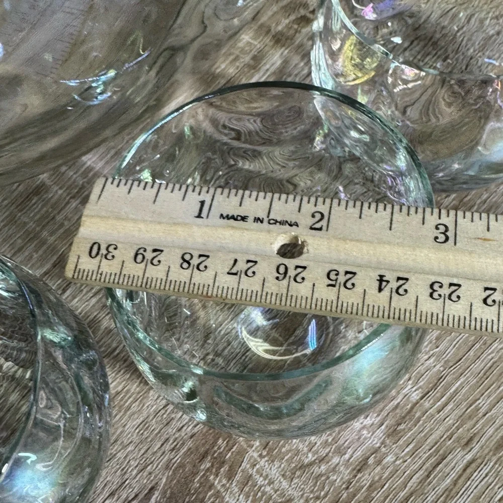 Iridescent Luster Punch Bowl & 10 Cups Mermaid Scales West Virginia Glass